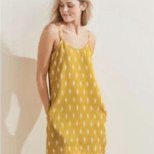UpWest Tank Dress Yellow Ikat Print-Small